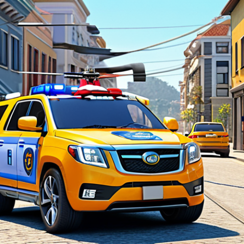 Home 20 Robo Car Poli Rescue**
"Robo Car Poli rescue team (Poli, Amber, Roy, Heli) in action, fully clothed in their signature gear, rescuing a child in a safe environment, town background, daytime, bright colors, family-friendly, appropriate content, safe for work, perfect anatomy, natural proportions, professional animation style"
**