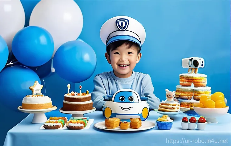 로보카폴리 키즈파티 - **Robocar Poli Adventure Games:**
    A group of diverse children, aged 5-7, fully clothed in everyd...