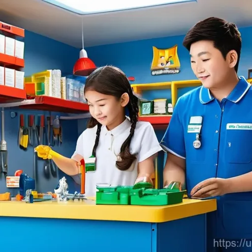 로보카폴리 차고지 설정 - **Prompt:** "A brightly lit, meticulously organized and colorful garage, resembling Robocar Poli's h...