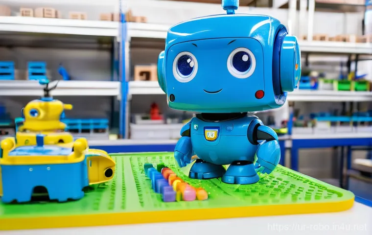 로보카폴리 굿즈 제작비 - **Prompt:** A bright, modern toy design studio filled with natural light. On large digital screens, ...