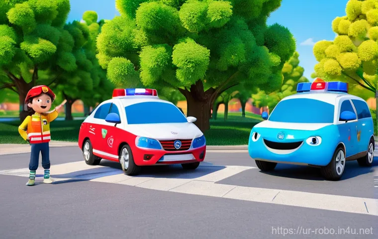 로보카폴리의 인기 이유 분석 - Prompt 1: Robocar Poli Team in a Safety Scenario**