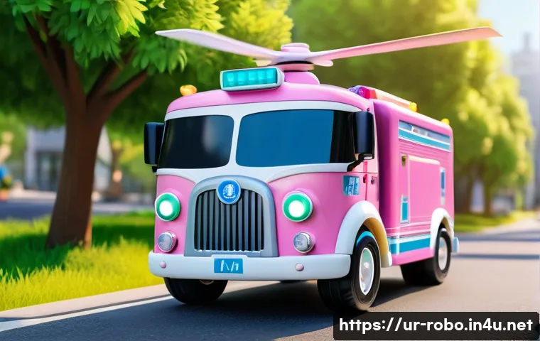 로보카폴리 원작자 - A vibrant, animated scene depicting the Robocar Poli rescue team in action. Robocar Poli, the blue p...