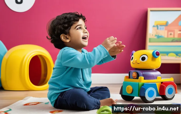 로보카폴리 장난감 구입처 - A vibrant and detailed scene of a child playing with Robokapoli role-play toys indoors, wearing colo...