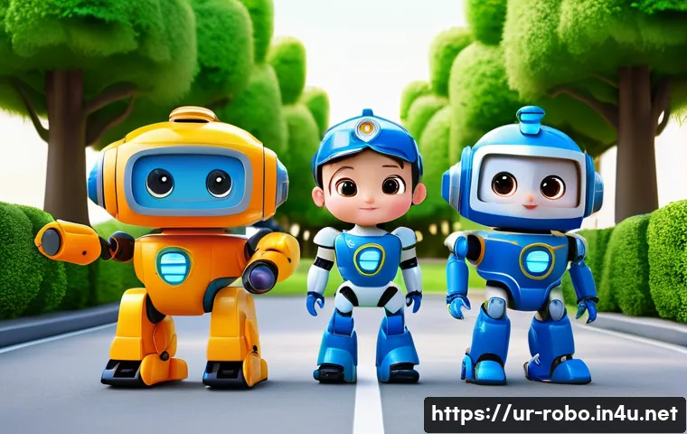 로보카폴리 시즌6 예상 - A vibrant and colorful scene featuring the new robot characters from the sixth season of Robocar Pol...