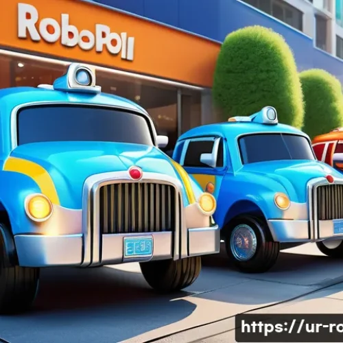 Home 33 로보카폴리 캐릭터 변천사 - A vibrant and detailed illustration of Robocar Poli characters in their modern upgraded designs, fea...
